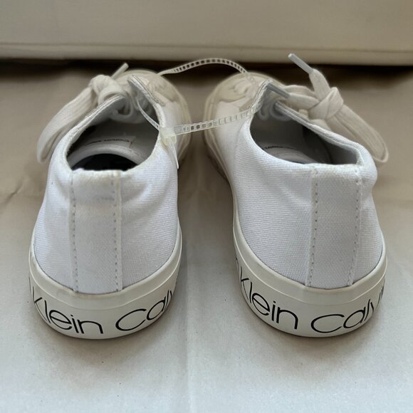 Calvin Klein KCLAURI-R Women's White Off-White Canvas Sneaker Shoes, Size 7M - Picture 5 of 8